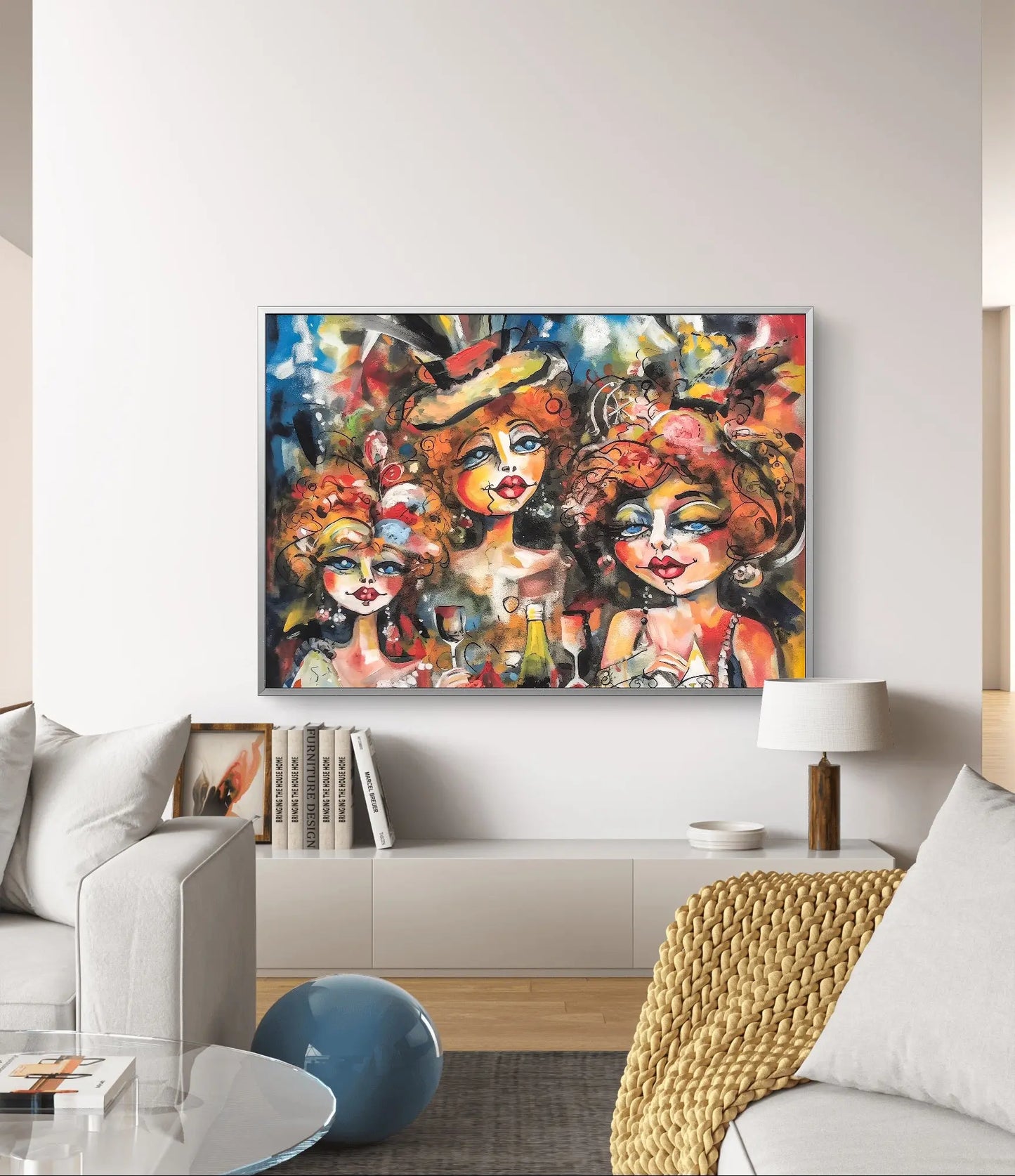 Dames van het Carnaval - Canvas in diverse afmetingen verkrijgbaar ! - Pixure Art