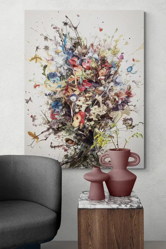 Explosie van Bloemen - Exclusief Canvas verkrijgbaar in diverse afmetingen