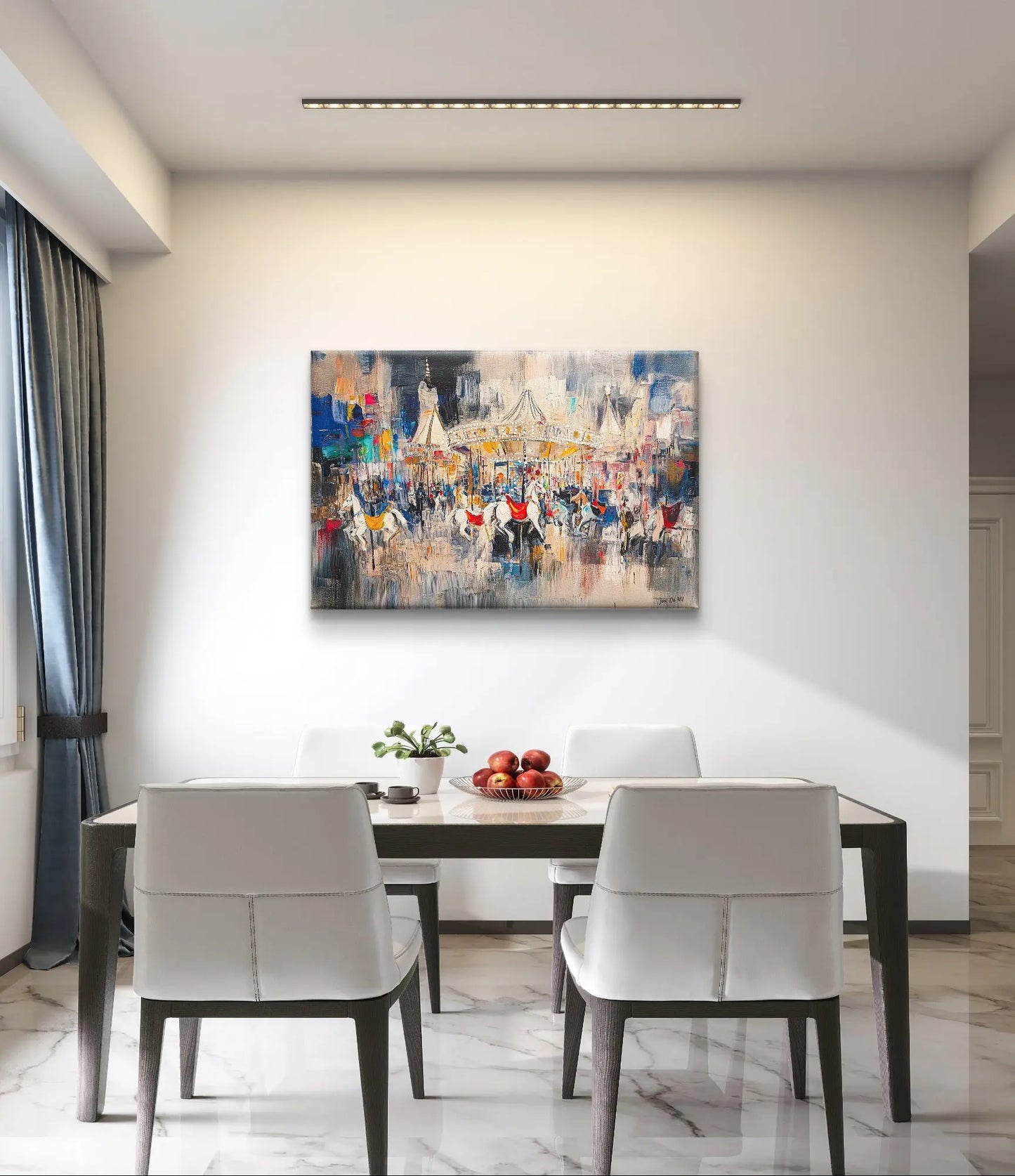 De Kermis - Canvas verkrijgbaar in diverse afmetingen - Pixure Art