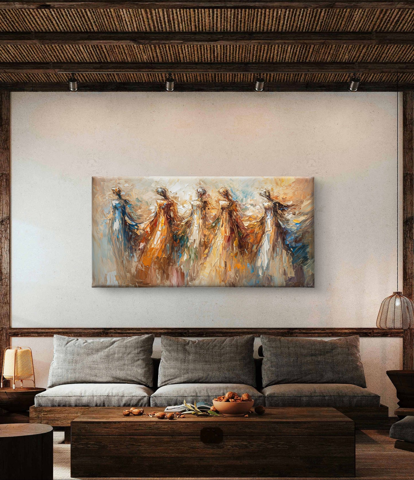 "Symfonie van Geluk" - Wanddecoratie op Canvas in Diverse Afmetingen