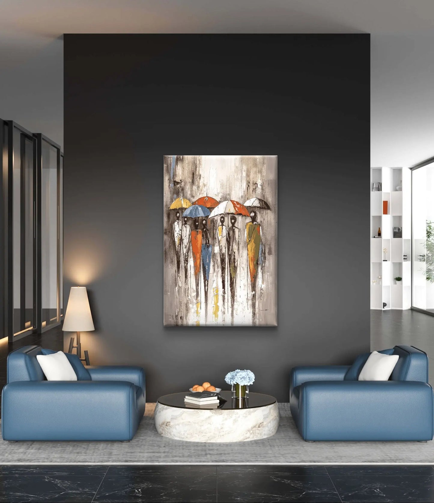 Under the Umbrellas - canvas diverse afmetingen