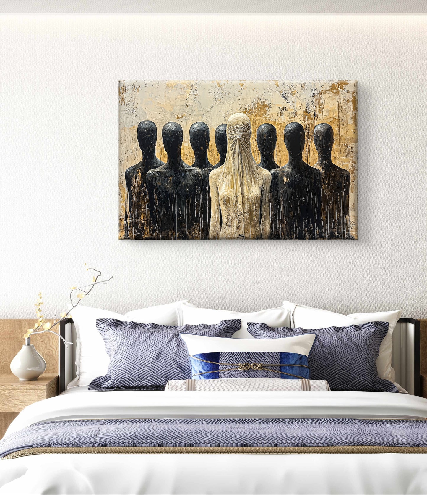 De stilte van het oordeel, exclusief kunstwerk op canvas verkijgbaar in groot schilderij