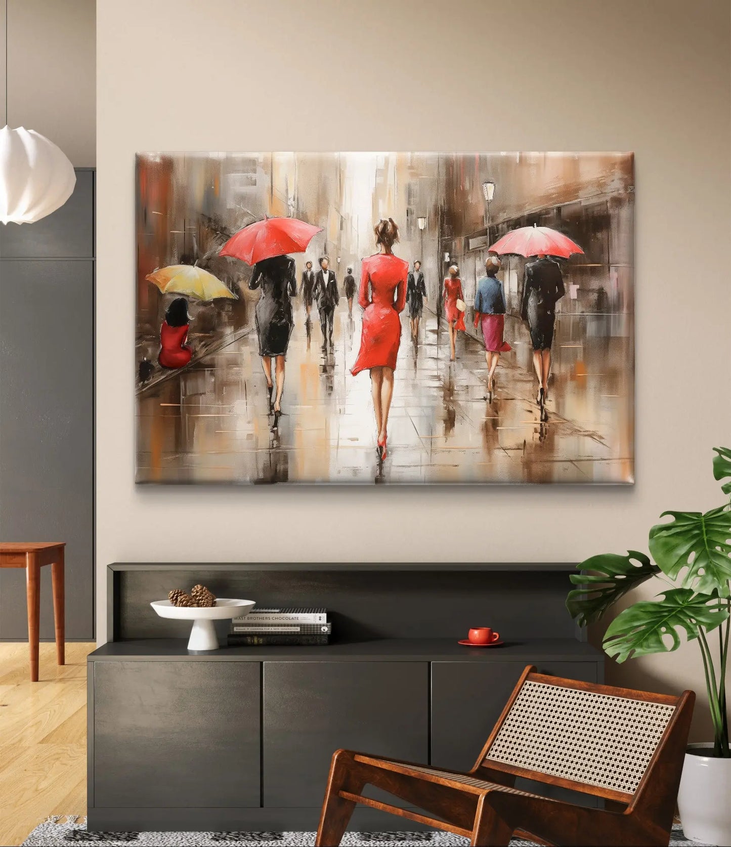 Elegance in the Rain - Exclusief canvas verkrijgbaar in diverse afmetingen
