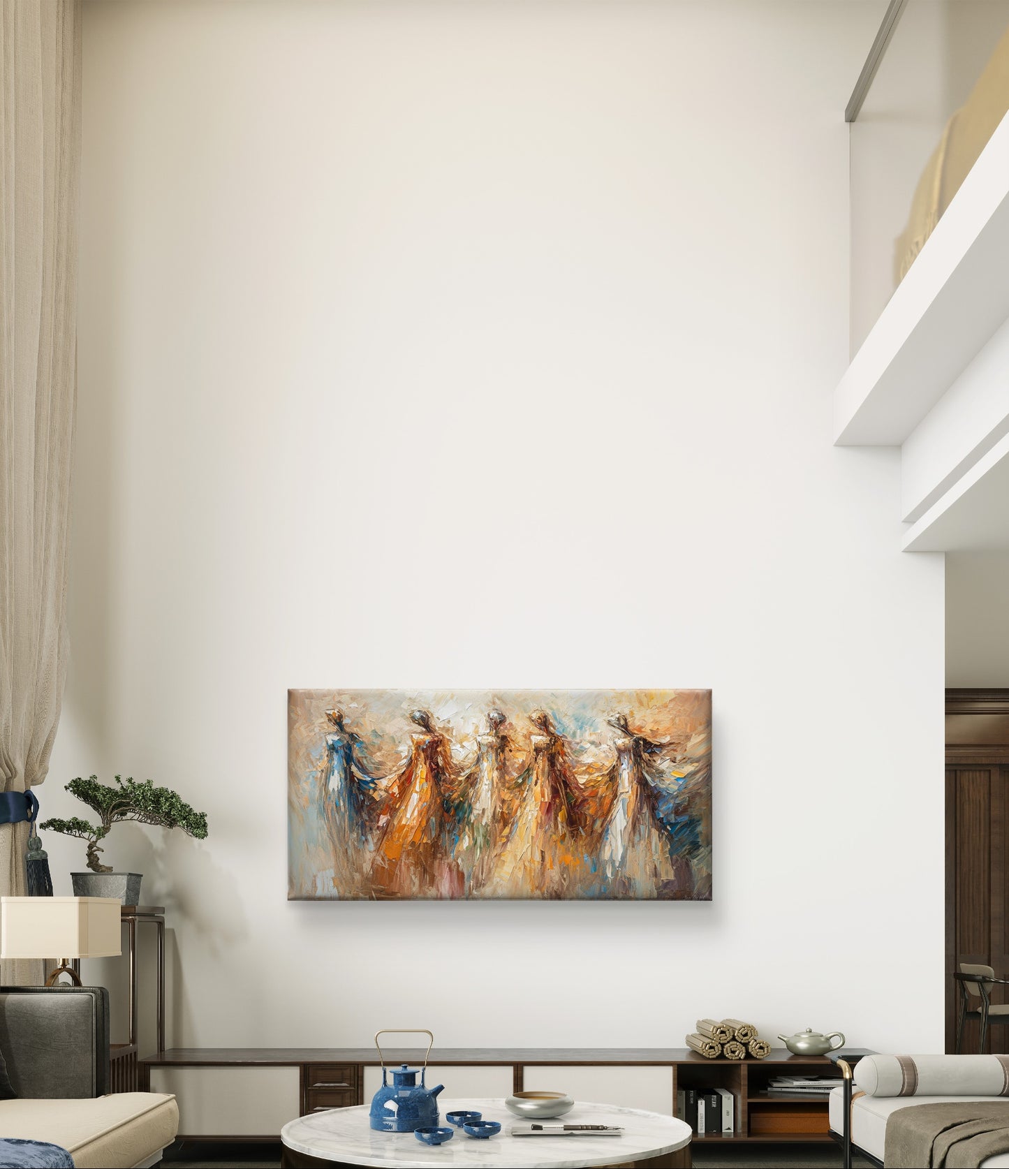 "Symfonie van Geluk" - Wanddecoratie op Canvas in Diverse Afmetingen