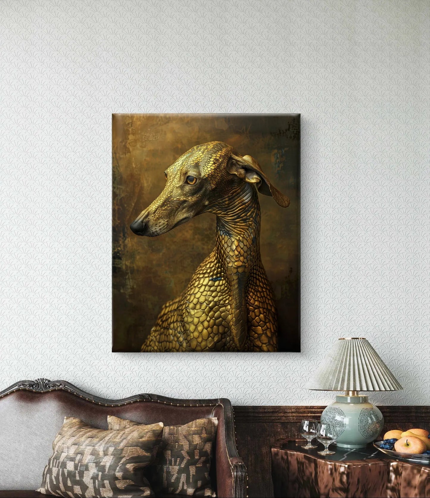 Exklusive Kunst auf Leinwand: „Golden Guard“ Verschiedene Größen möglich!