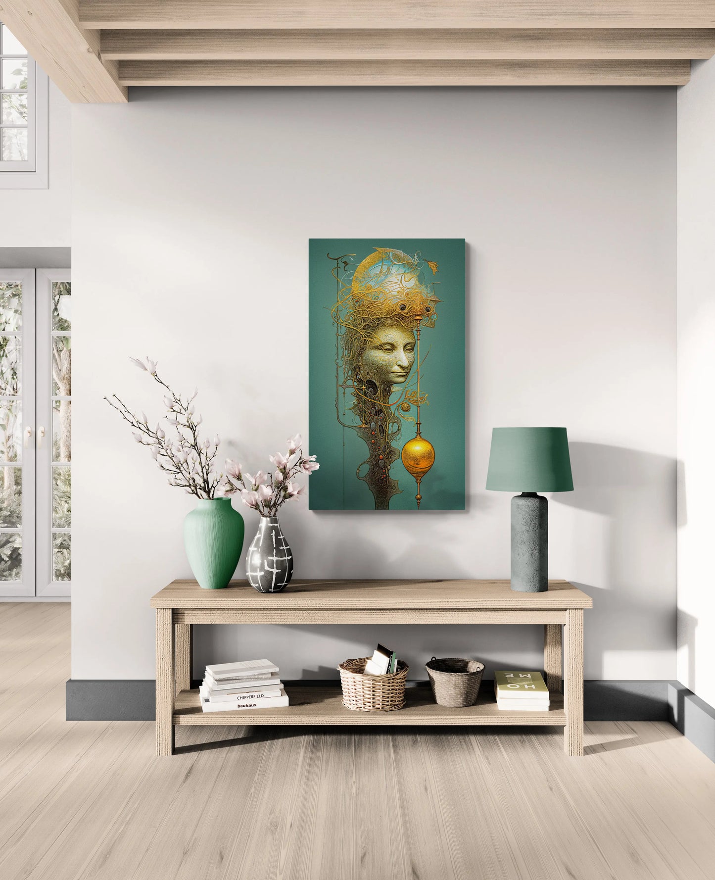 Exklusive Kunst auf Leinwand: „Ätherisches Porträt“ mit den Maßen 120 cm x 60 cm