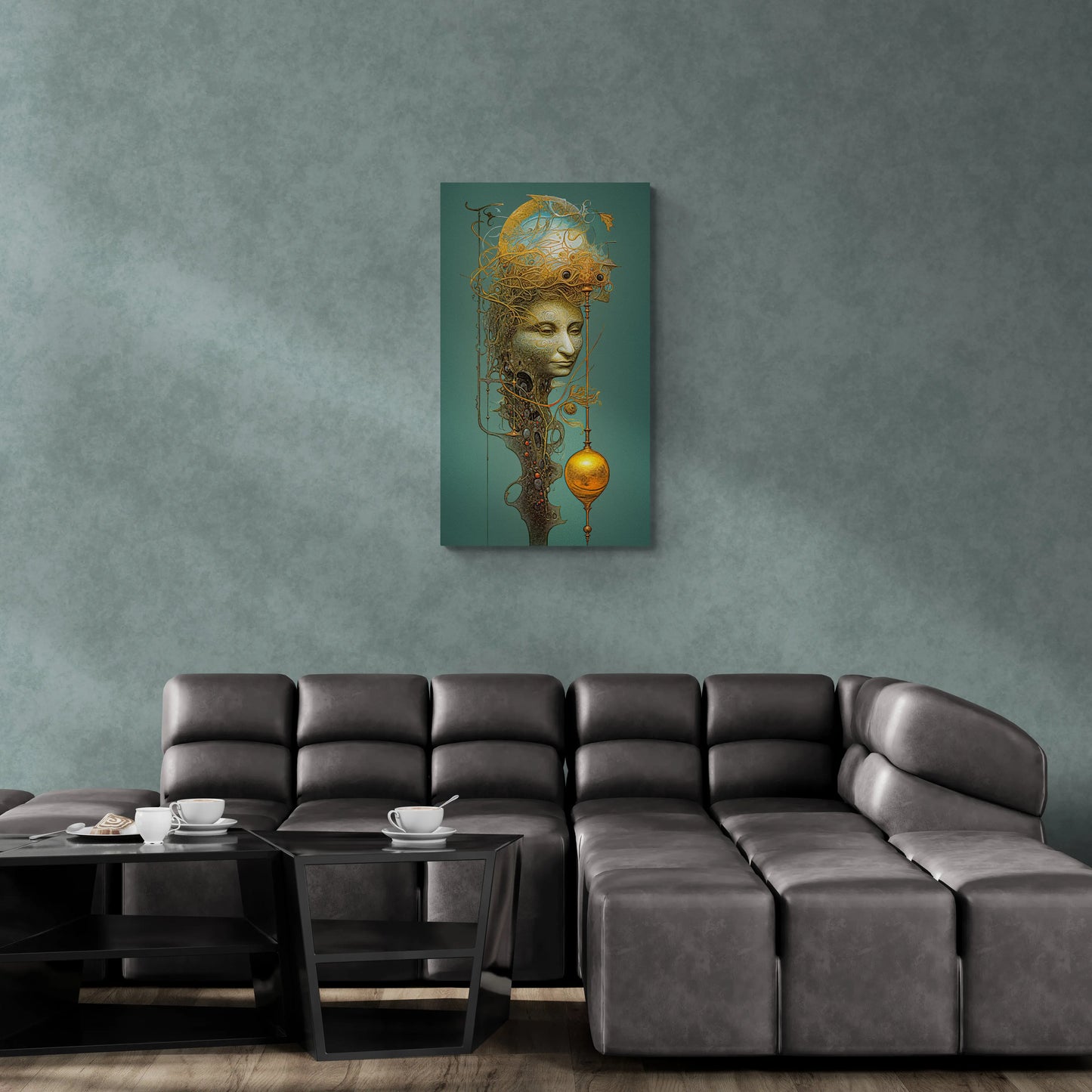 Exklusive Kunst auf Leinwand: „Ätherisches Porträt“ mit den Maßen 120 cm x 60 cm