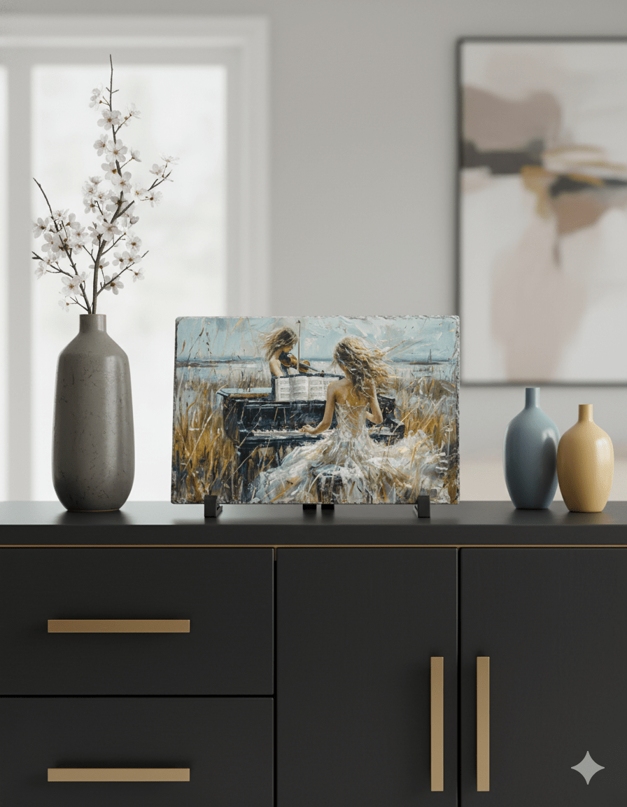 Samenspel - Pixure Art kunst op Leisteen - Pixure Art