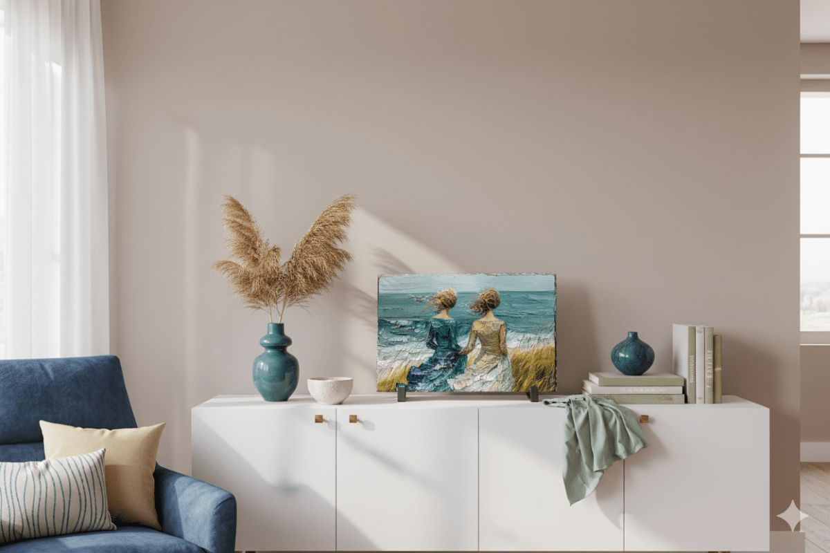 🌊 Tot waar de wind ons draagt – op Leisteen - Pixure Art