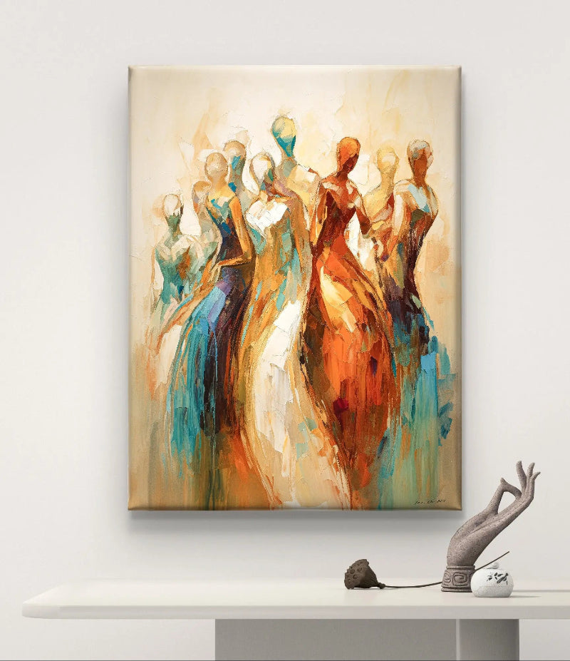 wanddecoratie ritme van de ziel boven witte bureau