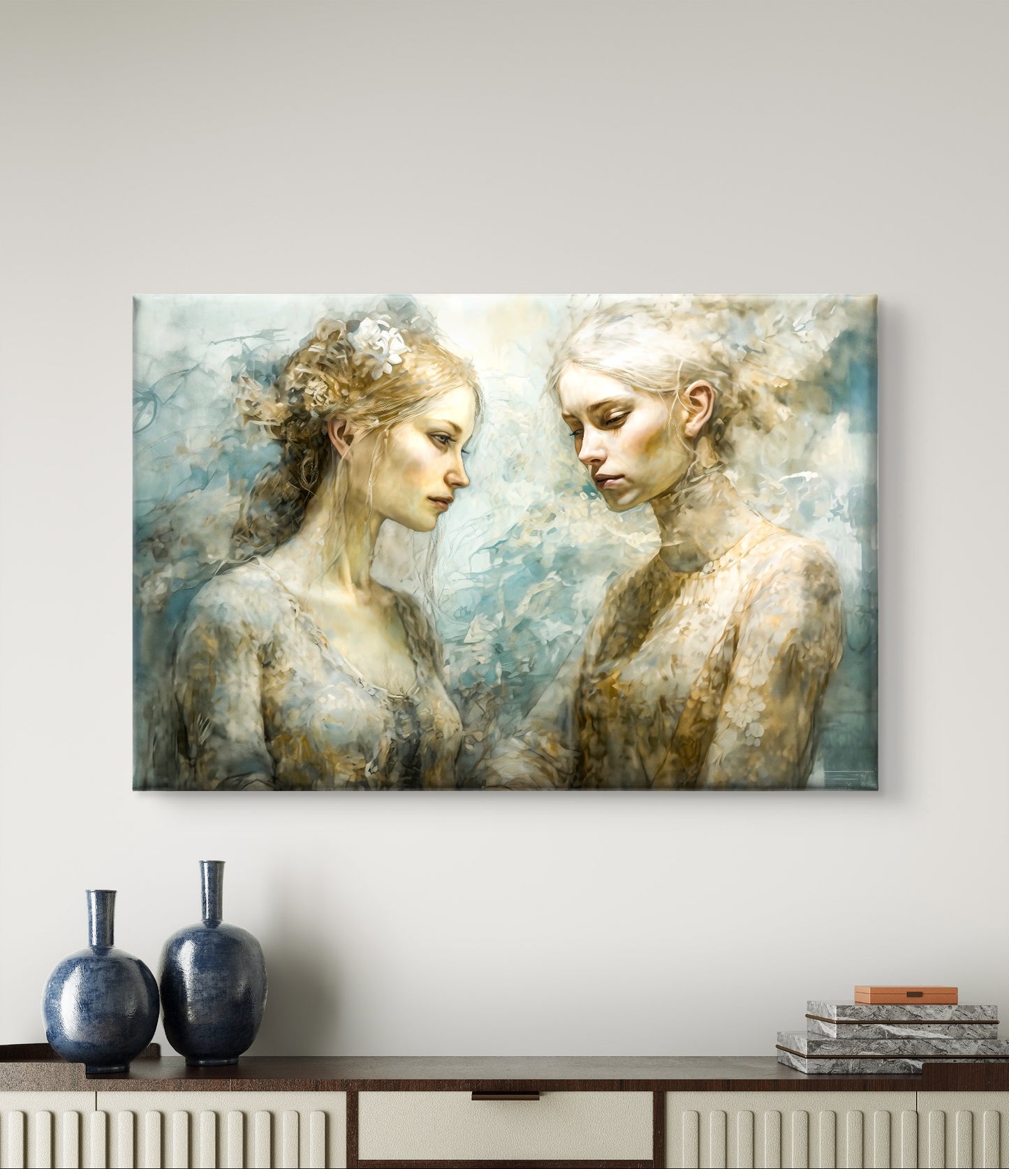 Silent Connections - Exclusieve Muurdecoratie op Canvas