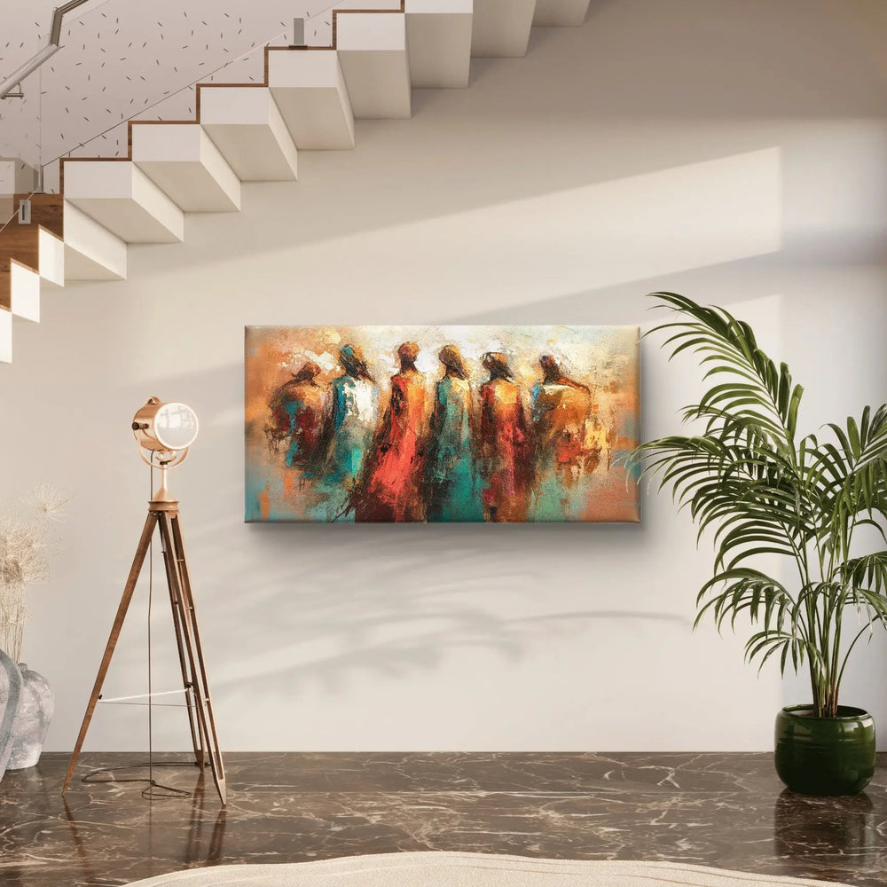 
                      
                        Canvas muurdecoratie in het salon
                      
                    
