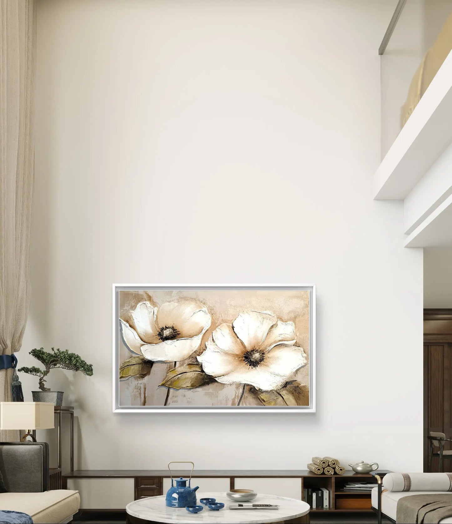 „Elegance in Bloom“ – Leinwand von 100 cm x 75 cm