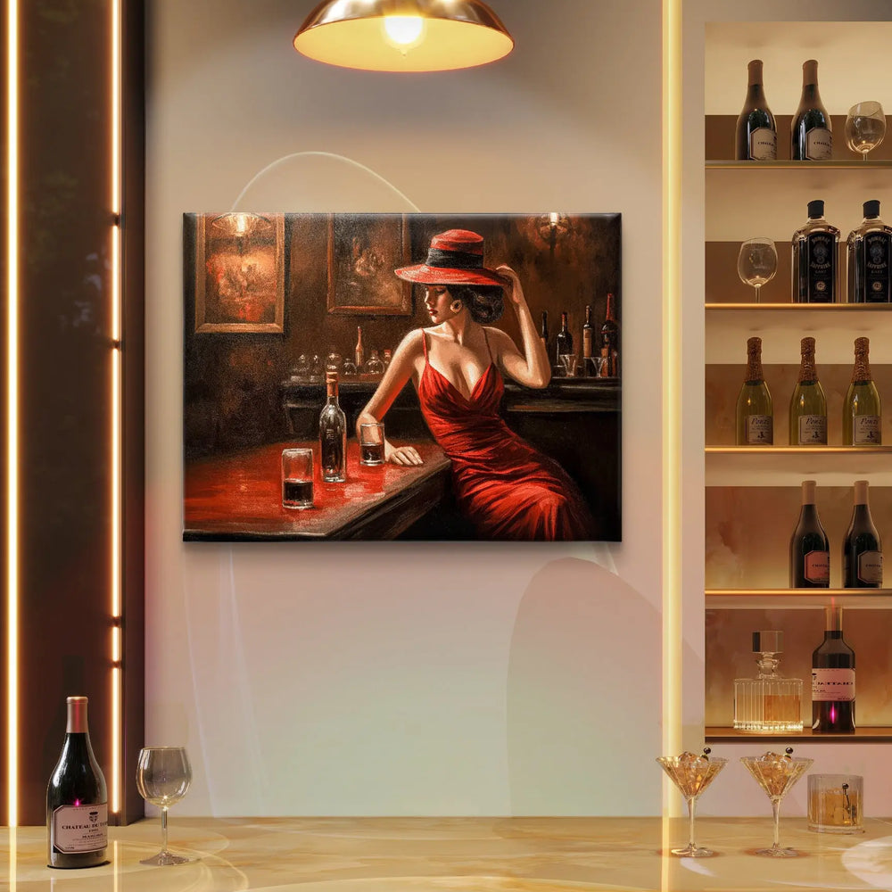 
                      
                        Elegantie aan de Bar - Canvas verkijgbaar in diverse afmetingen
                      
                    