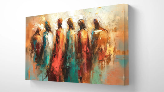 Muurdecoratie silent connections op canvas