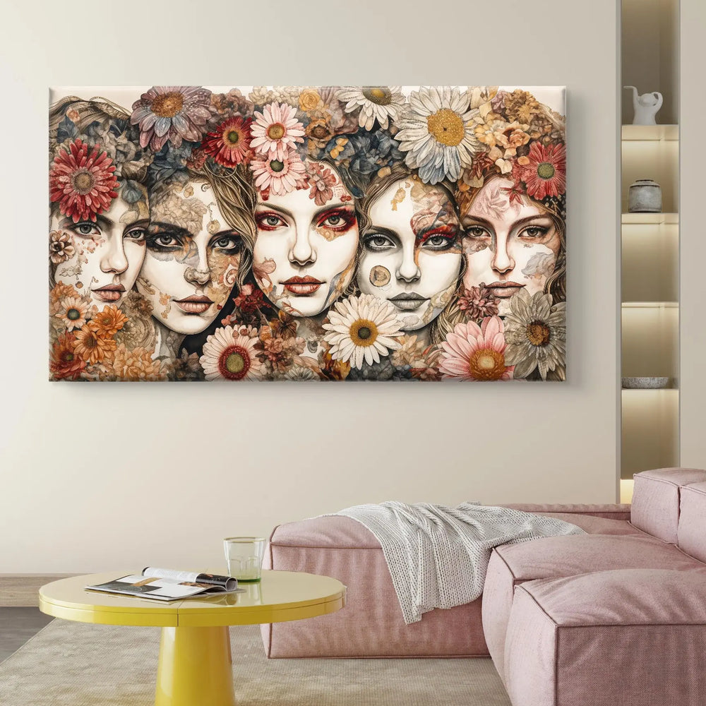 
                      
                        Blumenmosaik der Träume - Exklusive Kunst auf Leinwand in verschiedenen Größen
                      
                    