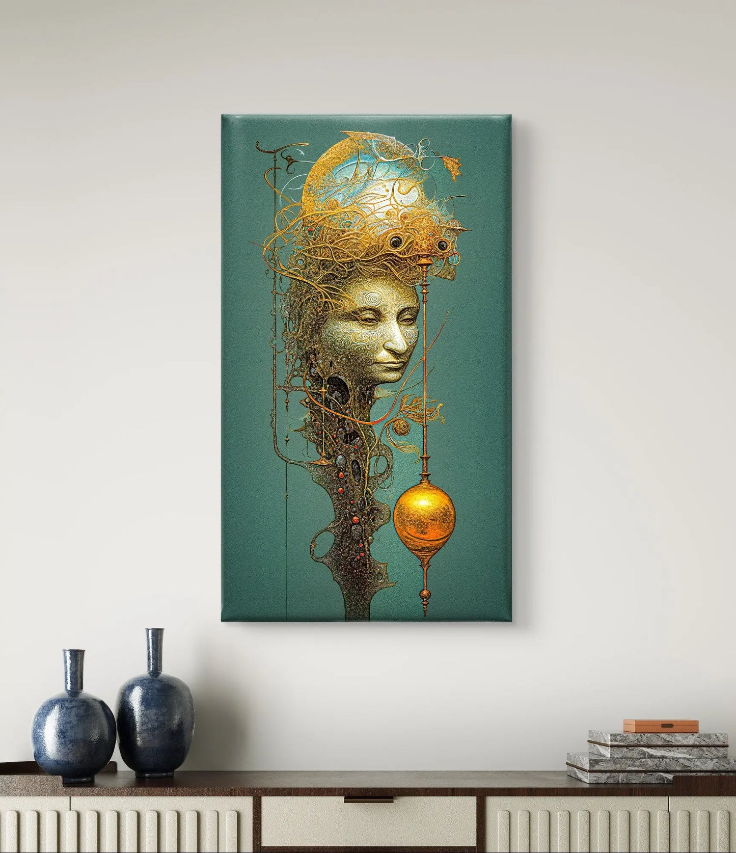 Exklusive Kunst auf Leinwand: „Ätherisches Porträt“ mit den Maßen 120 cm x 60 cm