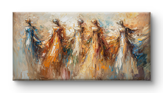"Symfonie van Geluk" - Wanddecoratie op Canvas in Diverse Afmetingen