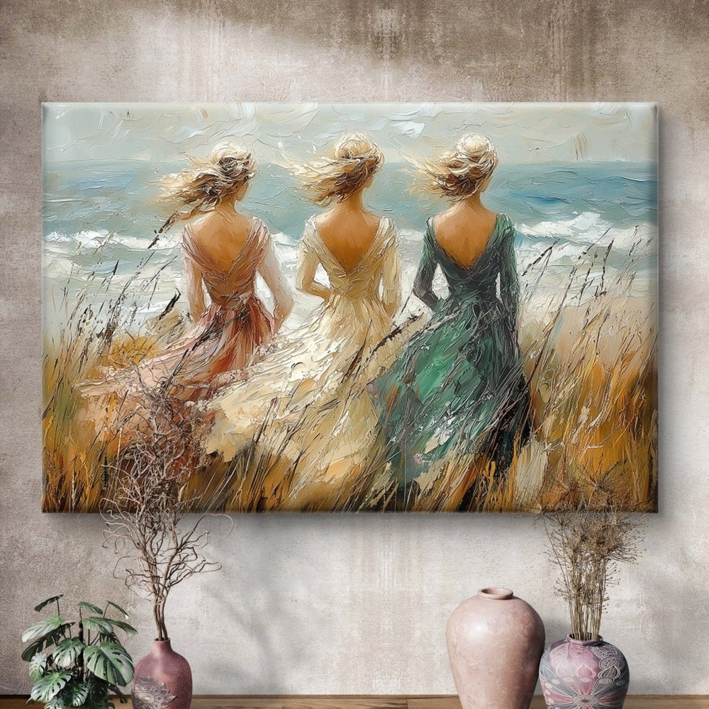 
                      
                        Samen in de wind - met drie vrouwelijke figuren - Pixure Art
                      
                    