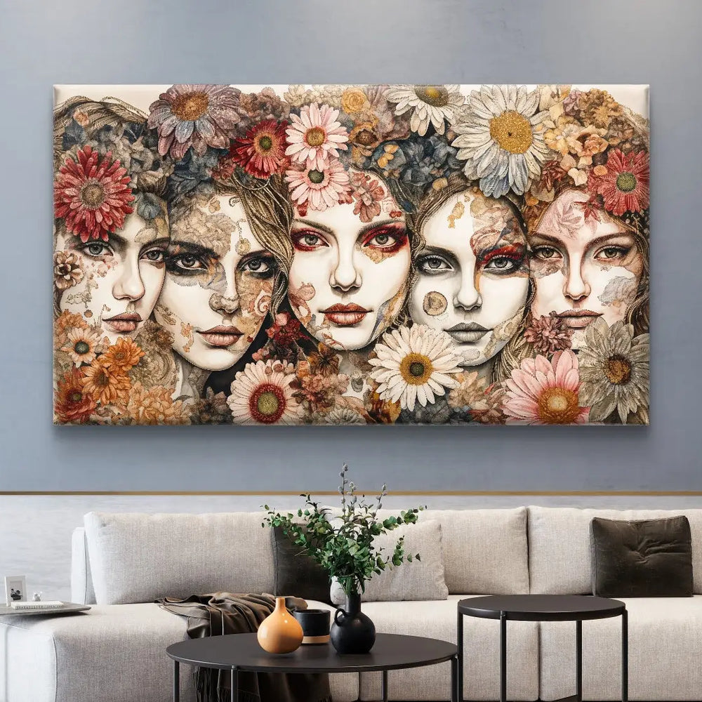 
                      
                        Blumenmosaik der Träume - Exklusive Kunst auf Leinwand in verschiedenen Größen
                      
                    