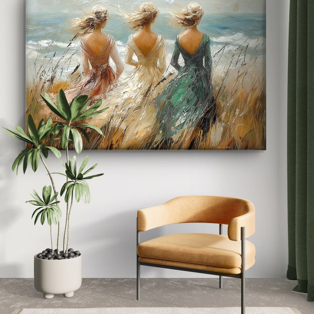 
                      
                        Samen in de wind - met drie vrouwelijke figuren - Pixure Art
                      
                    