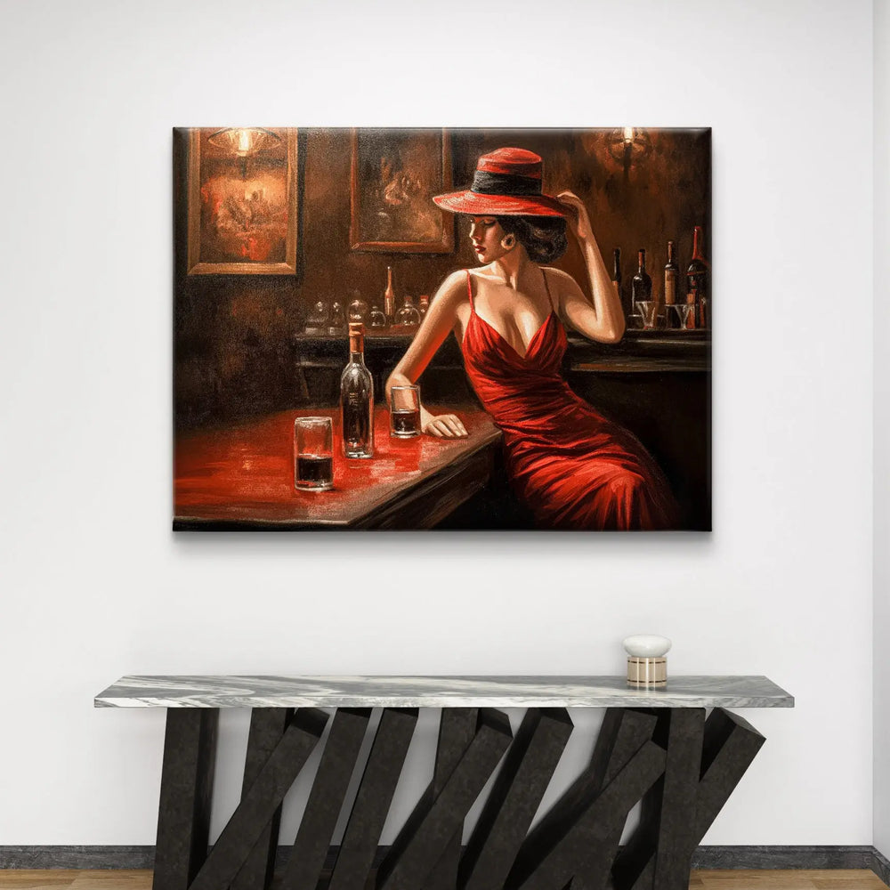 
                      
                        Elegantie aan de Bar - Canvas verkijgbaar in diverse afmetingen
                      
                    
