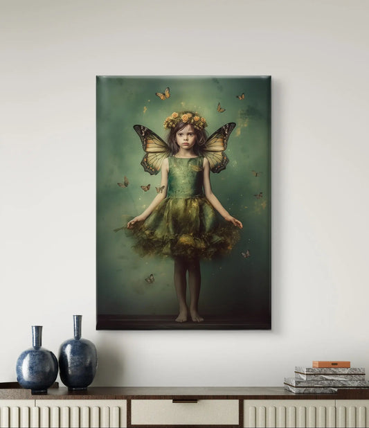 „Schmetterlingsmädchen“ auf Leinwand, Maße 100cm x 75 cm