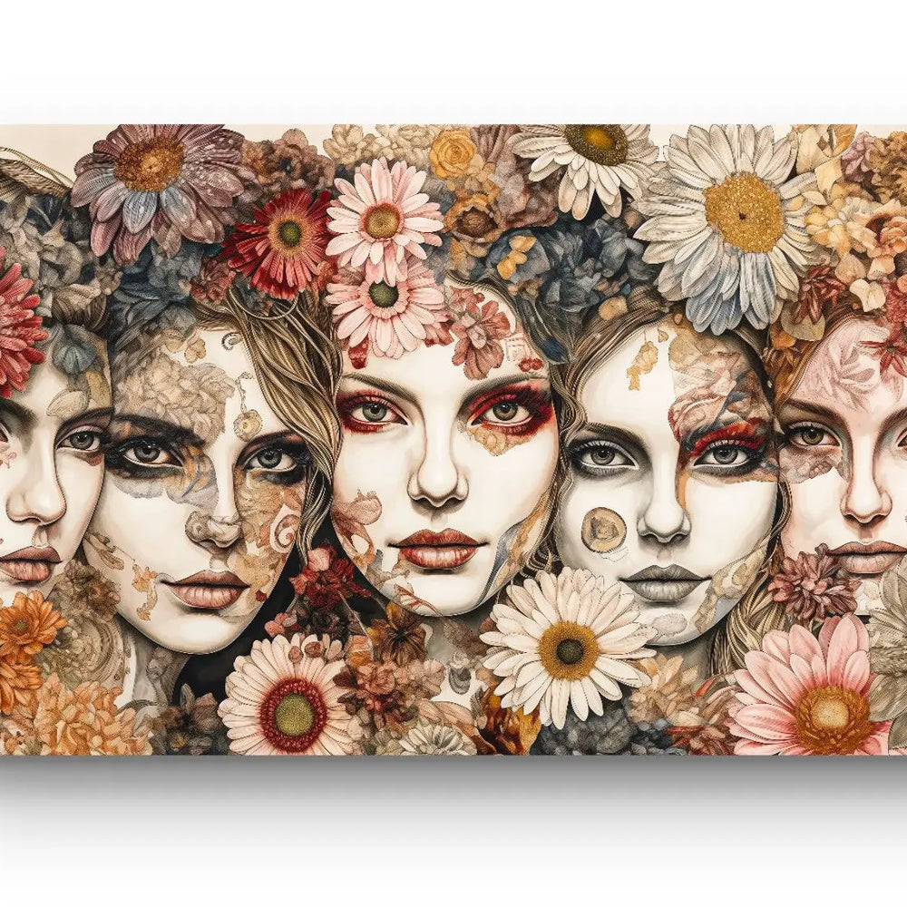 
                      
                        Blumenmosaik der Träume - Exklusive Kunst auf Leinwand in verschiedenen Größen
                      
                    