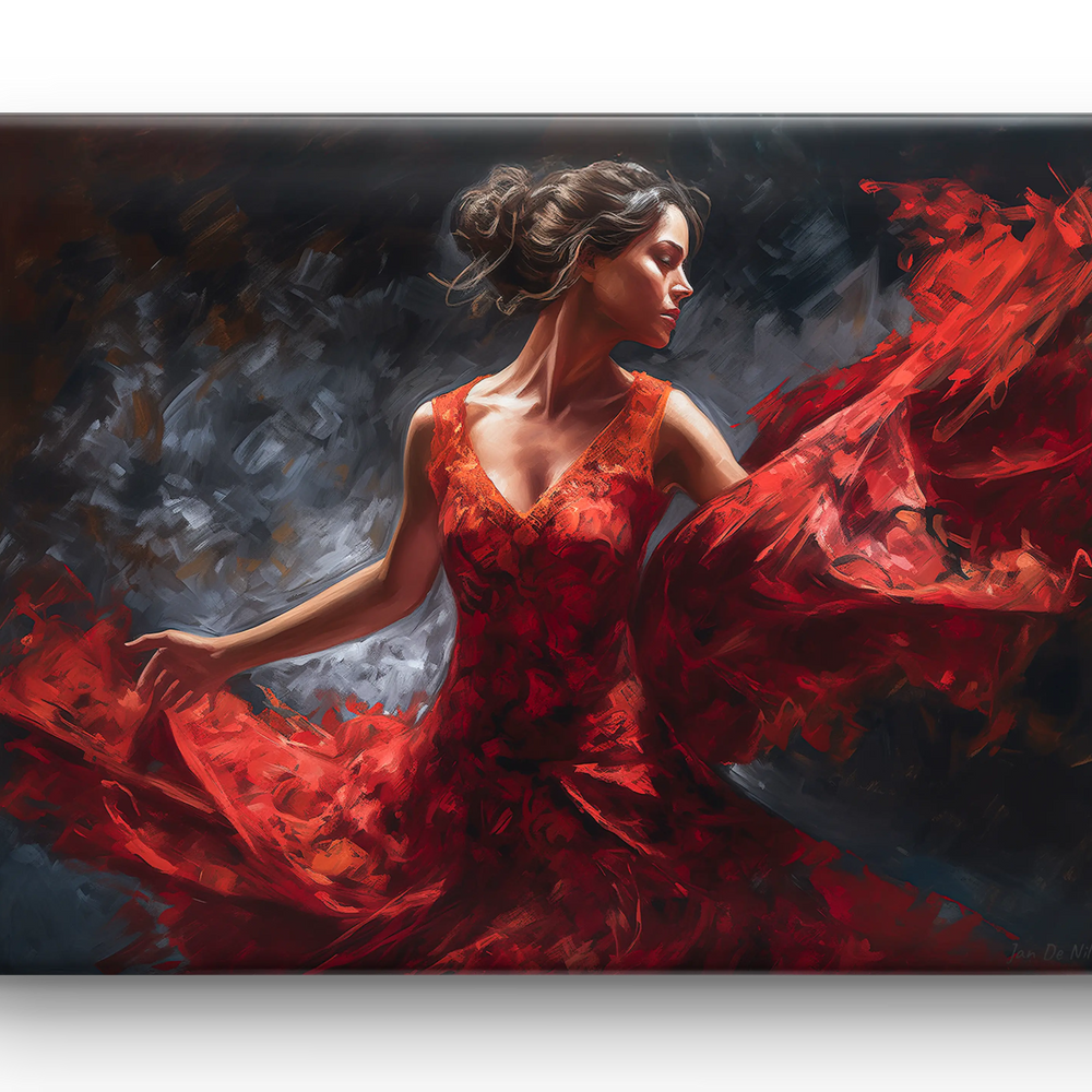 
                      
                        "Echo van Flamenco" op Canvasdoek en in diverse maten verkrijgbaar
                      
                    