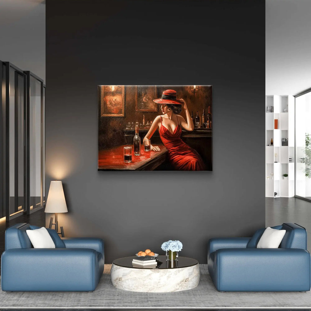 
                      
                        Elegantie aan de Bar - Canvas verkijgbaar in diverse afmetingen
                      
                    