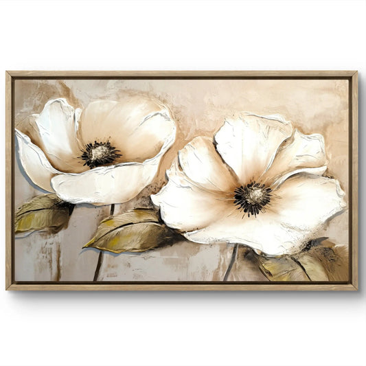 "Elegantie in Bloei" - Canvas van 100cm x 75cm