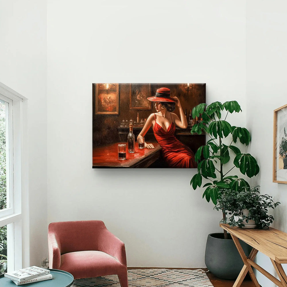 
                      
                        Elegantie aan de Bar - Canvas verkijgbaar in diverse afmetingen
                      
                    