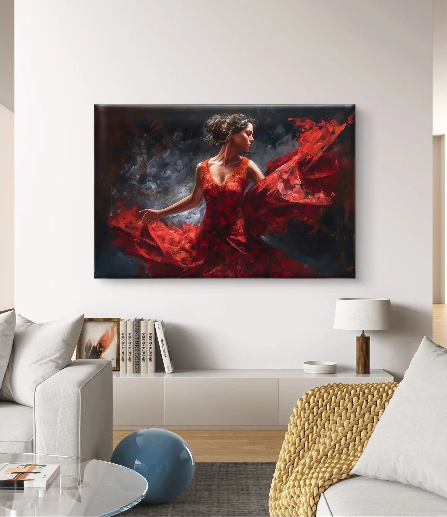 „Echo of Flamenco“ auf Leinwand und in verschiedenen Größen erhältlich