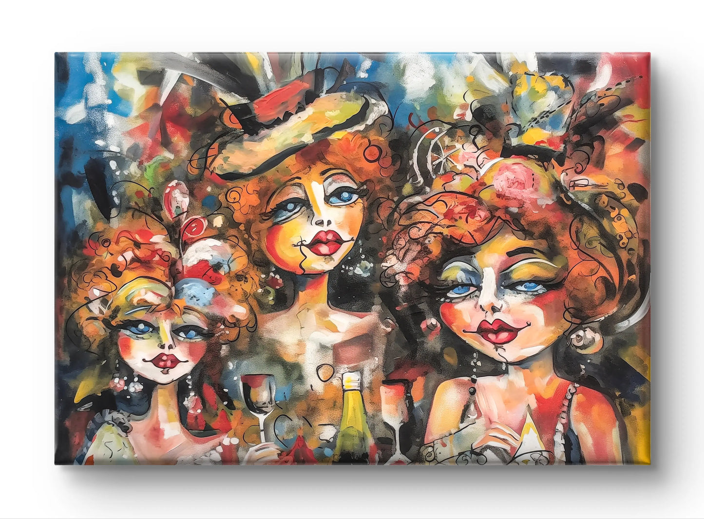 Dames van het Carnaval - Canvas in twee afmetingen verkrijgbaar !