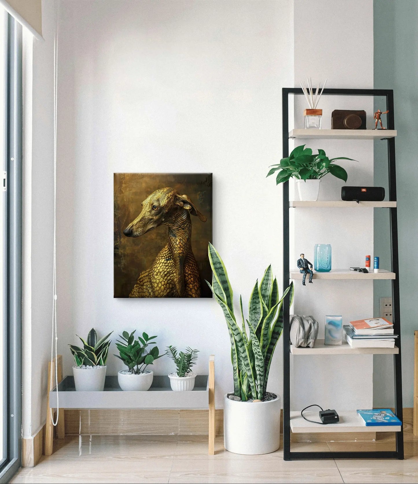 Exklusive Kunst auf Leinwand: „Golden Guard“ Verschiedene Größen möglich!
