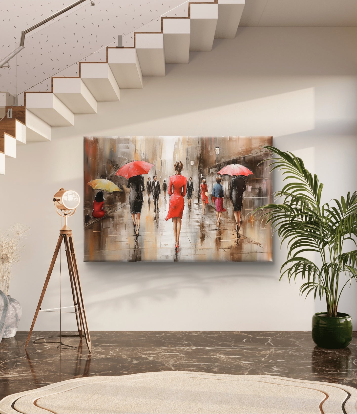 Elegance in the Rain - Exclusief canvas verkrijgbaar in diverse afmetingen