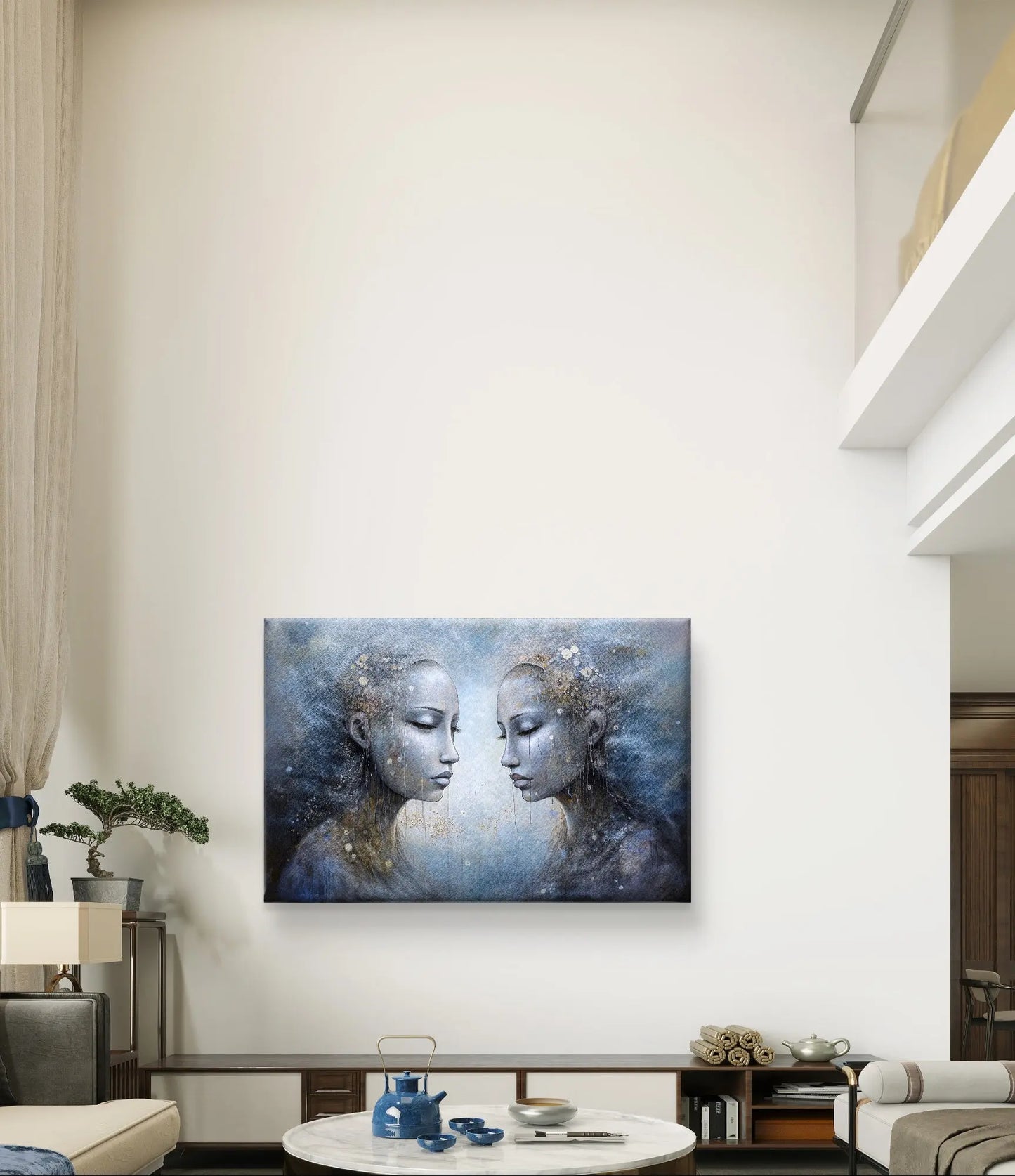 Tears in Heaven - Canvas met afmetingen 100cm x 75cm