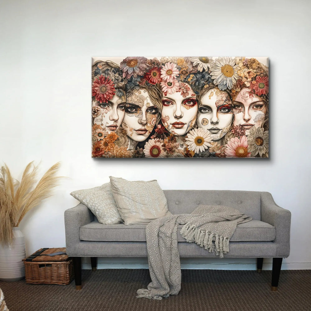 
                      
                        Blumenmosaik der Träume - Exklusive Kunst auf Leinwand in verschiedenen Größen
                      
                    