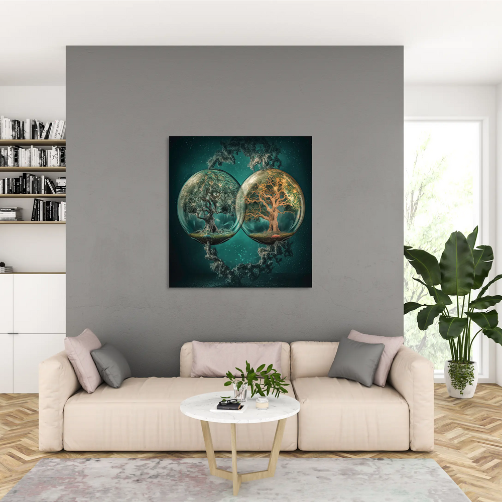 
                      
                        Parallelle Werelden van de Levensboom - Canvas afmetingen zijn 80cm x 80cm
                      
                    