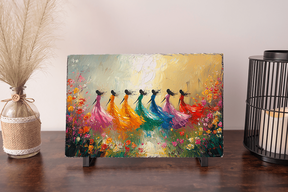 🌸 Dans van de Lente – op Leisteen - Pixure Art