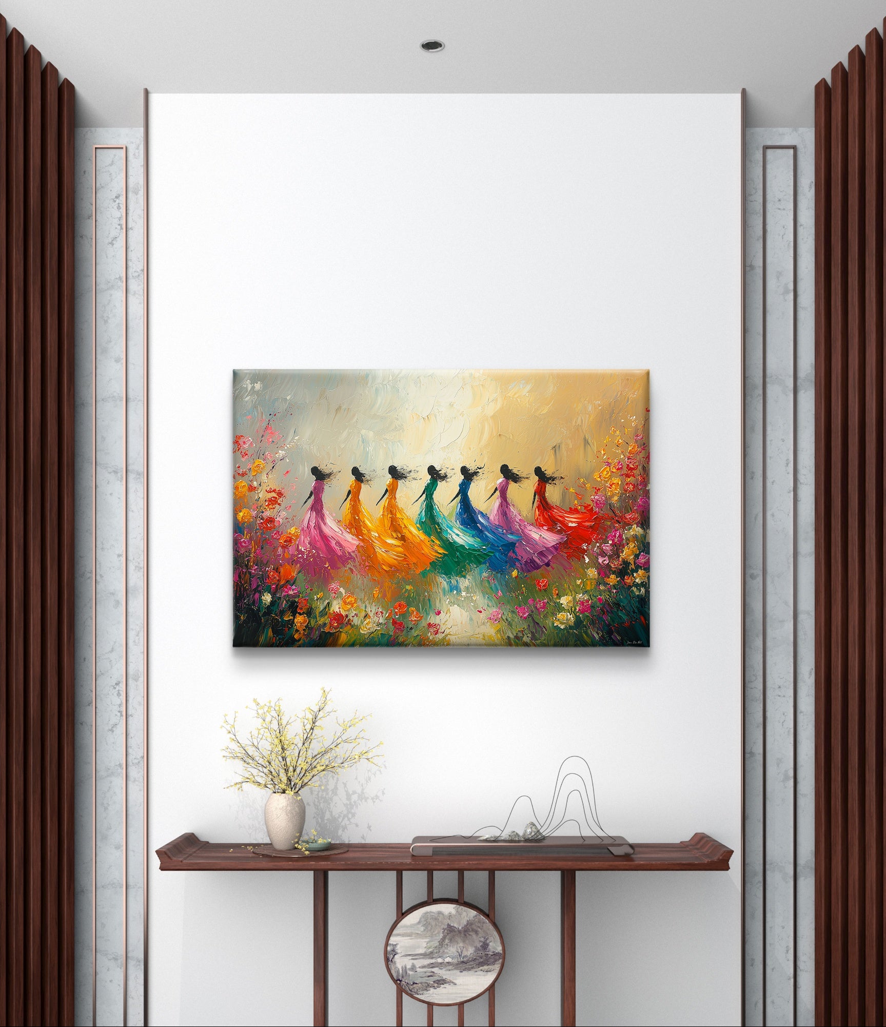Wanddecoratie dans van de lente is een kunstwerk dat je kan kopen in de webshop pixure art in lanaken