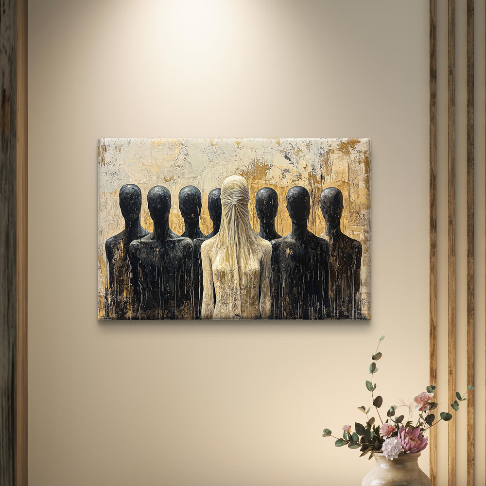 
                      
                        Exlusieve kunst, wanddecoratie de stilte van het oordeel
                      
                    