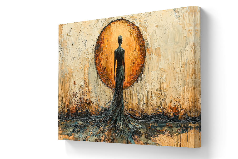 
                      
                        Decoratieve kunst, schilderij op canvas met orange kleur
                      
                    