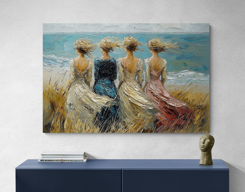 Wanddecoratie samen in de wind gemaakt door digitaal kunstenaar Jan De Nil