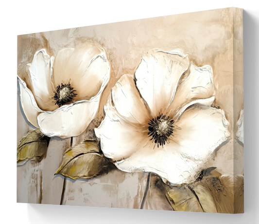 „Elegance in Bloom“ – Leinwand von 100 cm x 75 cm