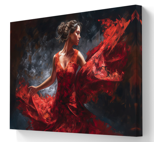 „Echo of Flamenco“ auf Leinwand und in verschiedenen Größen erhältlich