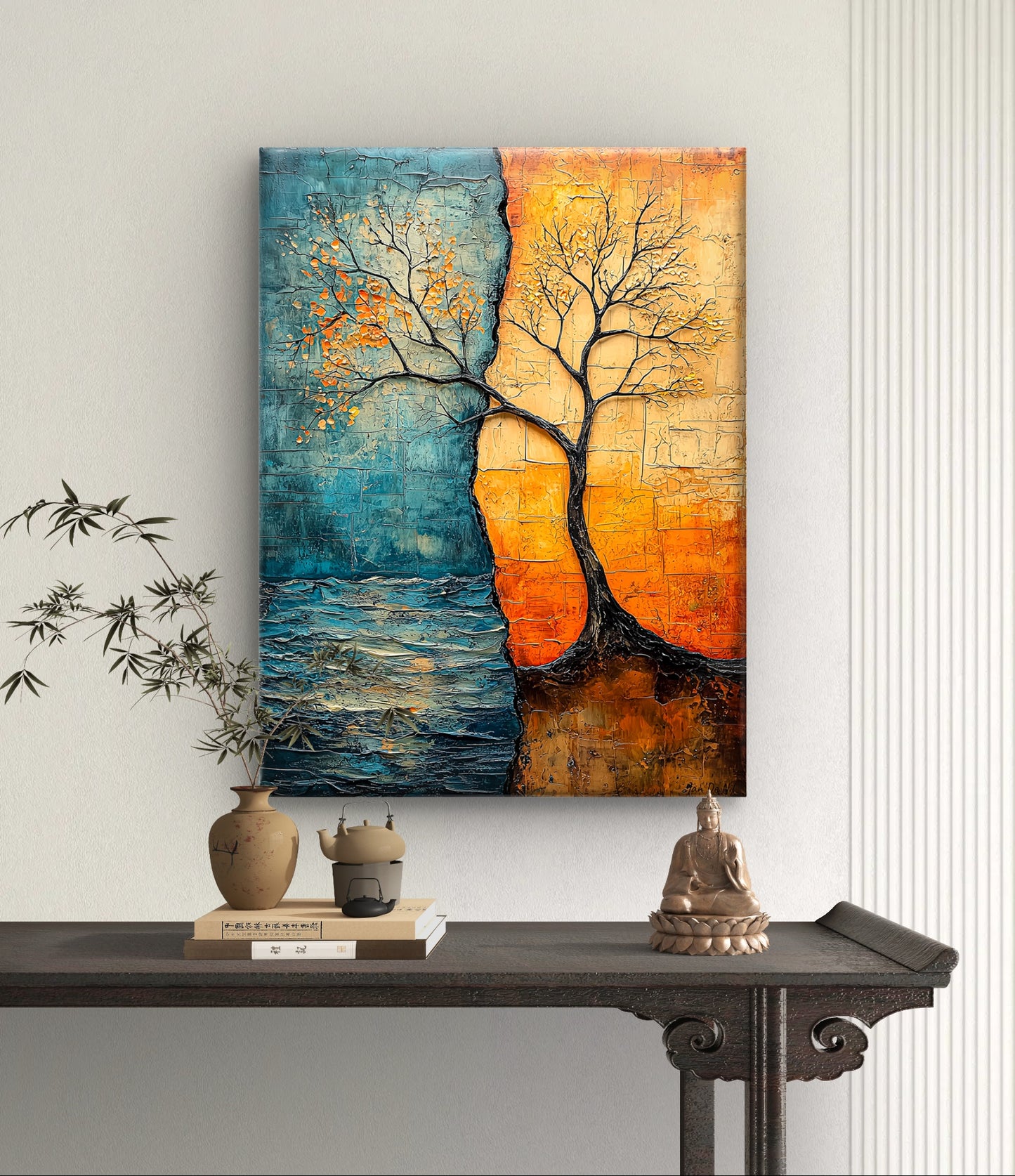 exclusief schilderij van water en uur van pixure art lanaken