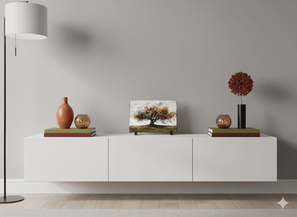 
                      
                        🍂 De Verstrengelde Seizoenen – op Leisteen - Pixure Art
                      
                    