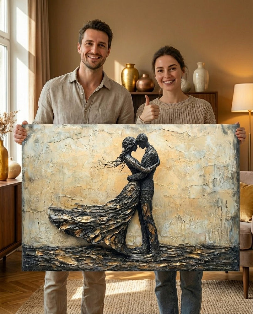 Voor altijd — luxe wanddecoratie met diepe textuur en emotionele uitstraling - Pixure Art