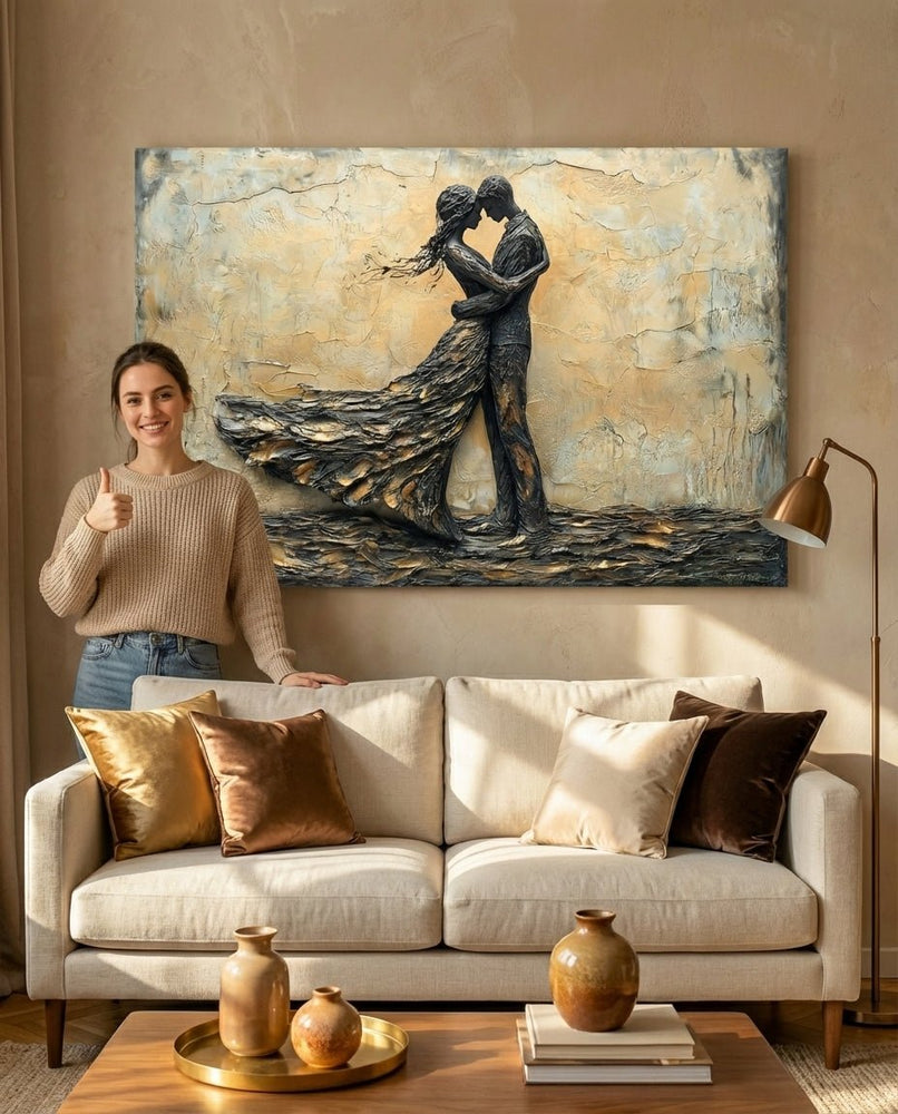 
                      
                        Voor altijd — luxe wanddecoratie met diepe textuur en emotionele uitstraling - Pixure Art
                      
                    